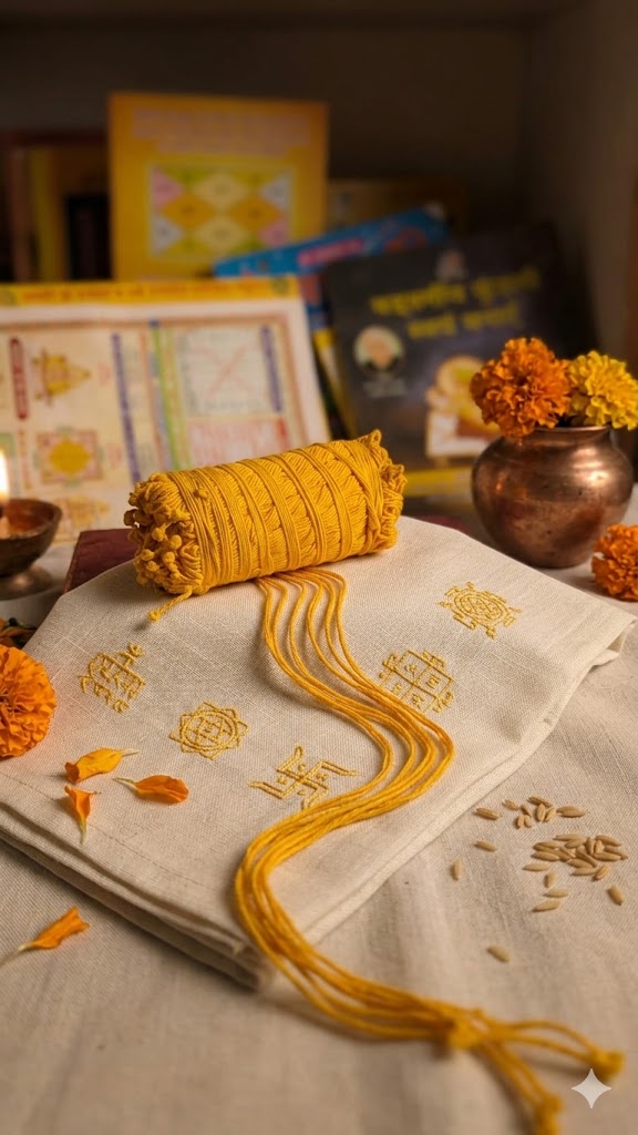 गायत्री परिवार पवित्र यज्ञोपवीत | 20 पीस बंडल | वैदिक एवं धार्मिक कार्यों हेतु